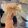 Korean Style Large Bow Princess Hair Clip for Girls - Mesh Multi-Layer Summer Accessory