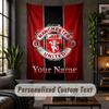 Personalized Wall Tapestry,Manchester United Custom Text, Soft Fabric Wall Art For Indoor Decoration