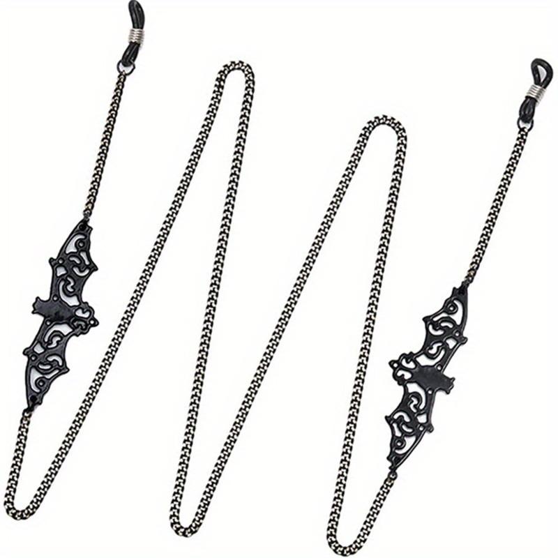 Glasses Chain New Black Hollow Bat Pendant Glasses Chain Anti-slip and Fashionable Anti-loss Jewelry Glasses Chains