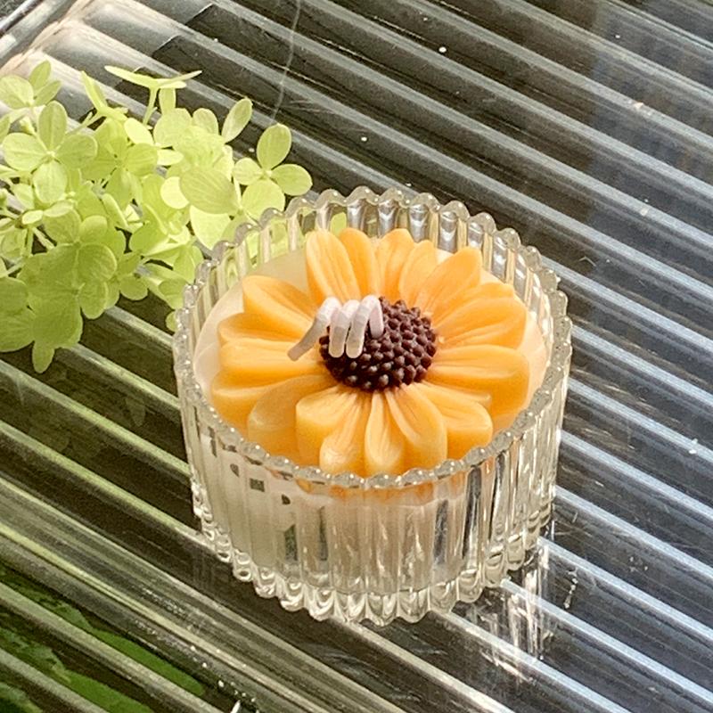 

1шт ароматизированная цветочная свеча для вечеринки с ароматом розы и фрезии, центральные украшения для стола, свечи из смеси соевого воска, свадебный декор, 2 цвета жёлтый