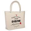 Beach Bag - PLANETEE - Insulated Evelyne's Love Bazaar - Beige Cotton - Large Capacity - Printed In France