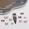 LZ 62 Design French & British Style DIY Bow Zircon Press-On Nail Art Accessories