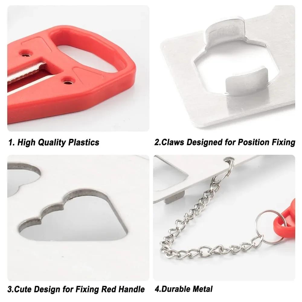 1PC Security Portable Door Lock Latch, Upgrade 2 Holes Removable Door Latch Lock For Travel Safety And Personal Protection