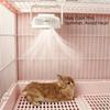 USB Powered Pet Cooling Fan Long Battery Life Adjustable Speed Cage Ventilation Fan Silent Bird Cage Fan for Guinea Pig Rabbits