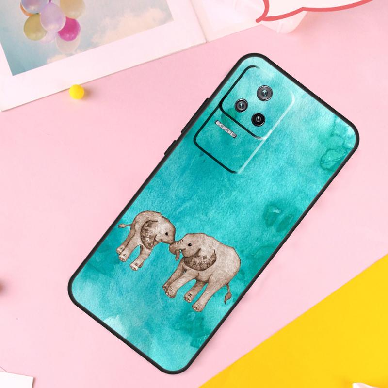 Baby Elephant Case For POCO F5 M6 X6 Pro X5 X3 M5s F3 Xiaomi 14 Ultra 13 12 Lite 11T 12T 13T Pro Cover