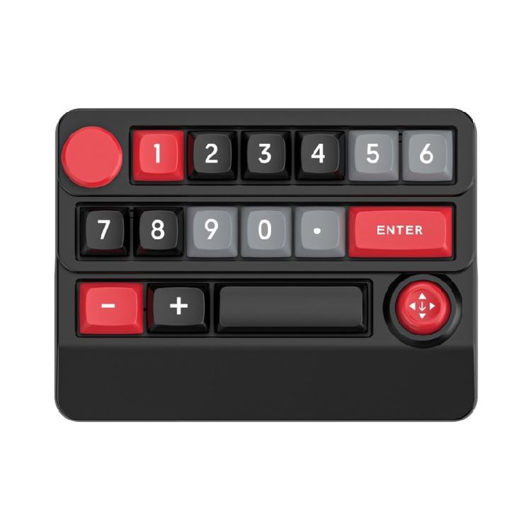 

2.4Ghz Wireless Gaming Keyboard With Color Lighting And Bluetooth-compatible Connection 15Keys Joystick Gaming Keypad чорний/червоний