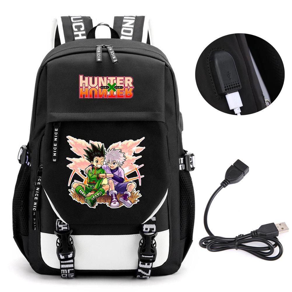 Animation Full-Time Hunter Peripheral Large-Capacity Backpack Backpack, Primary And Secondary School Student Schoolbag, Male And Female Computer Bag