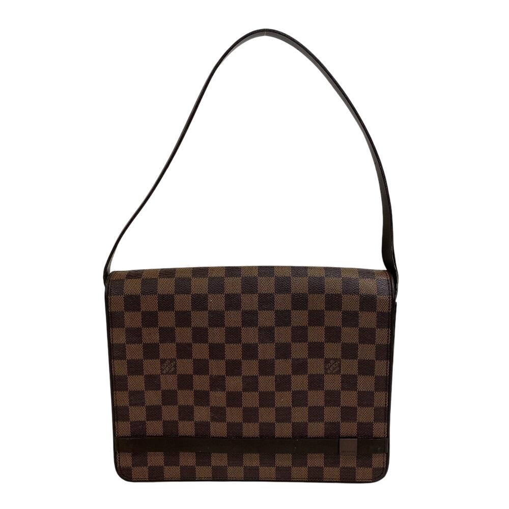 Louis Vuitton N51160 Damier Pattern Damier Tri Beccaron Shoulder Bag Brown Damier Women Used