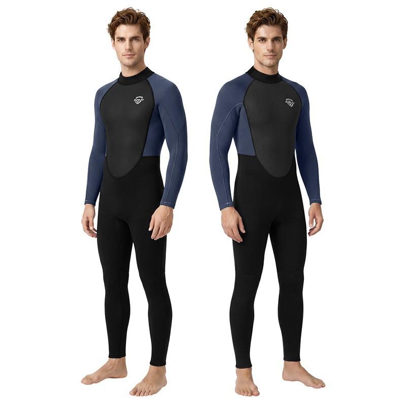 Mens 3mm Fullsuit Wetsuit Diving Snorkeling Surfing Winter Swimming Thermal Neoprene Dive Suit