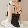 Lace beauty back bra fixed one-piece latex chest pad gathered inside soft breathable suspender underwear women