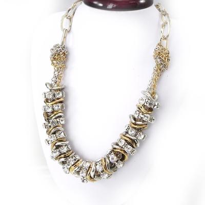 [G8710] - Designer Necklace 'Kilimanjaro' Gold Silver