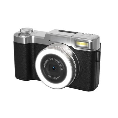 4K Digital Camera 48MP Resolution 18X Zoom Compact Travel Size for Selfie and Video Recording