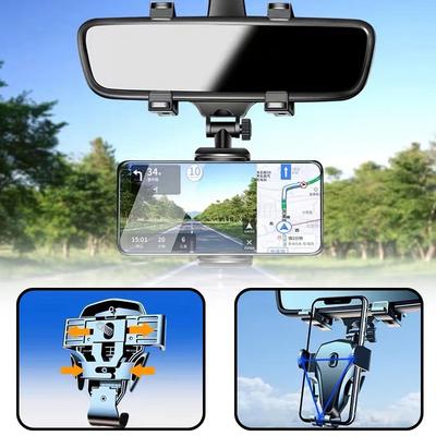 Universal 360°Rotatable Car Rearview Mirror Bracket Mobile Phone Base Gps Holder For Phone Car Accessories Interior Parts 2025