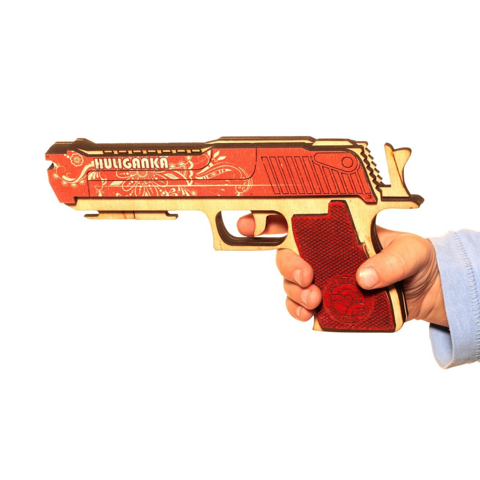 

Wooden Rubber Band Machine Gun HuliGan - 3D Model Office Toy Gun, Band Shooter, Rubberband Gun, Toy for Boy, Wood Shooter, Christmas Gift