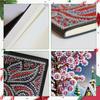 A5 Size Rhinestone Art Painting Notebook Kit with Crystal Pendant Bookmark Diamond Painting Notebook Set Holiday Birthday Gift