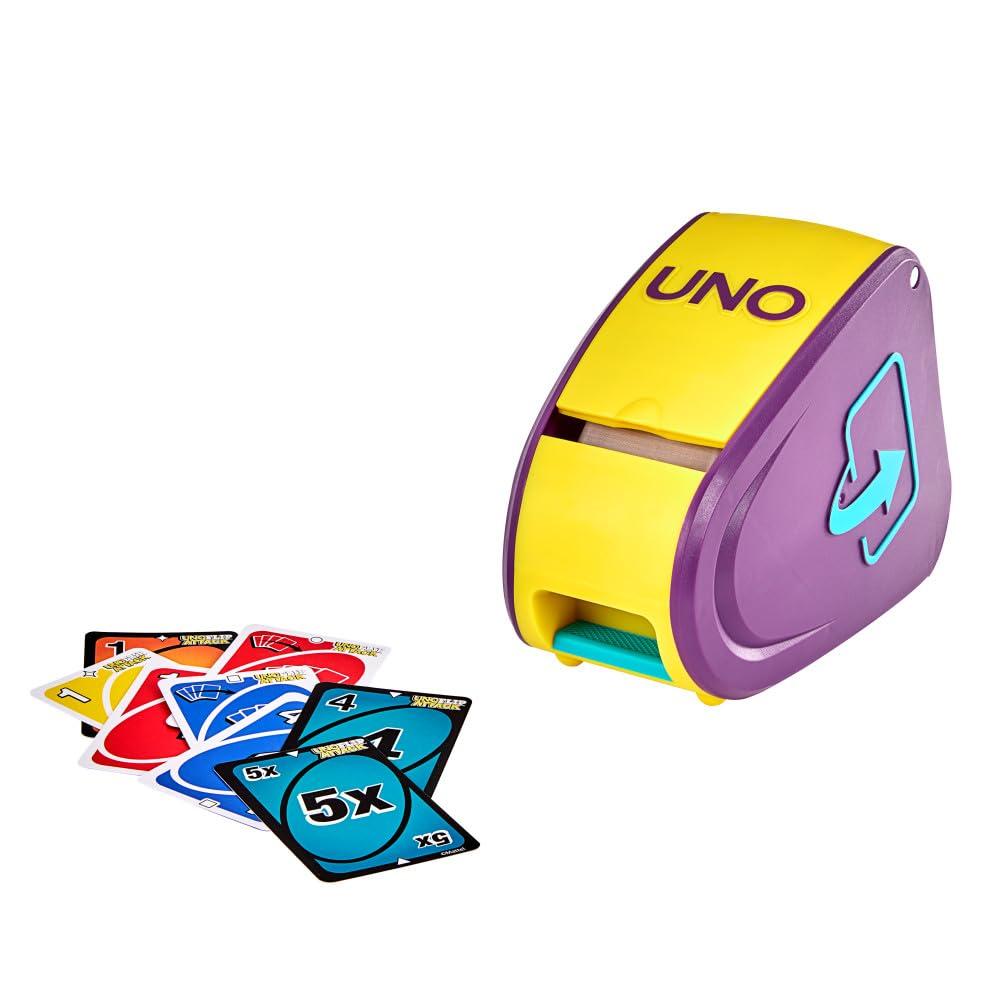Mattel Games UNO Flip Attack Card Game for Kids and Adults - Family Night! Combines UNO Flip & Attack in one game