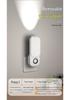 Rechargeable Human Body Sensing Night Light: Plug-in Hallway, Corridor, and Bedroom Nightlight with Flashlight