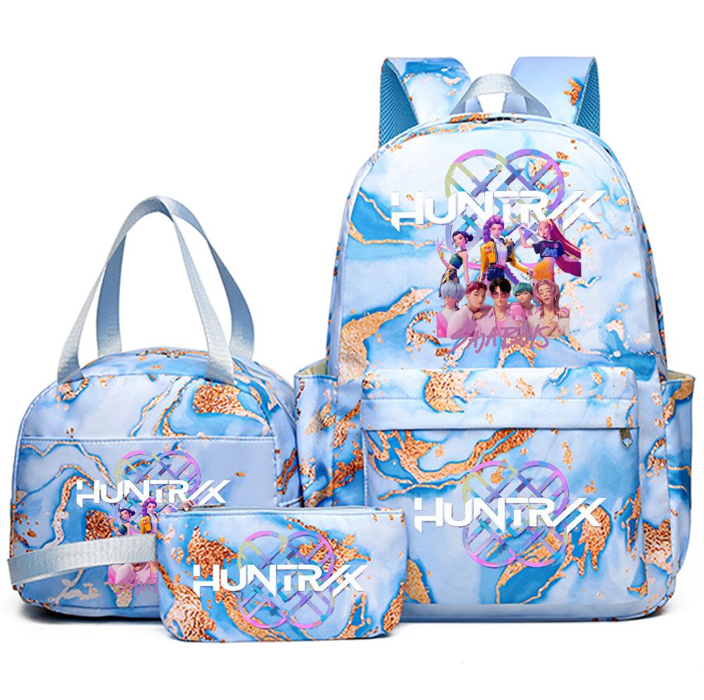 3-teiliges/Set Anime niedlich K-pop Bedruckter Rucksack mit Handtasche Federmäppchen für Teenager Schüler Mädchen Jungen Schultasche Schultasche Damen Große Kapazität Reisetasche