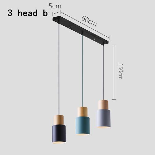 Nordic Pendant Lights Modern Wood  Simple Iron E27  For /  Bar/Parlor/Master/ Bedroom/Study/Cafe Home Becor Lights Hanging