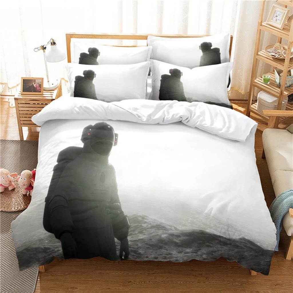 3D Digital Printing Fashion Design Astronaut Bedding Set, Queen Size Duvet Cover Sets