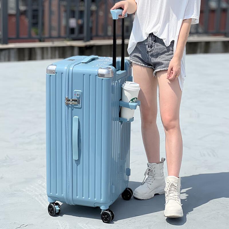 LETOO Large Capacity Luggage with Cup Holder and Brake Wheels 36 inches