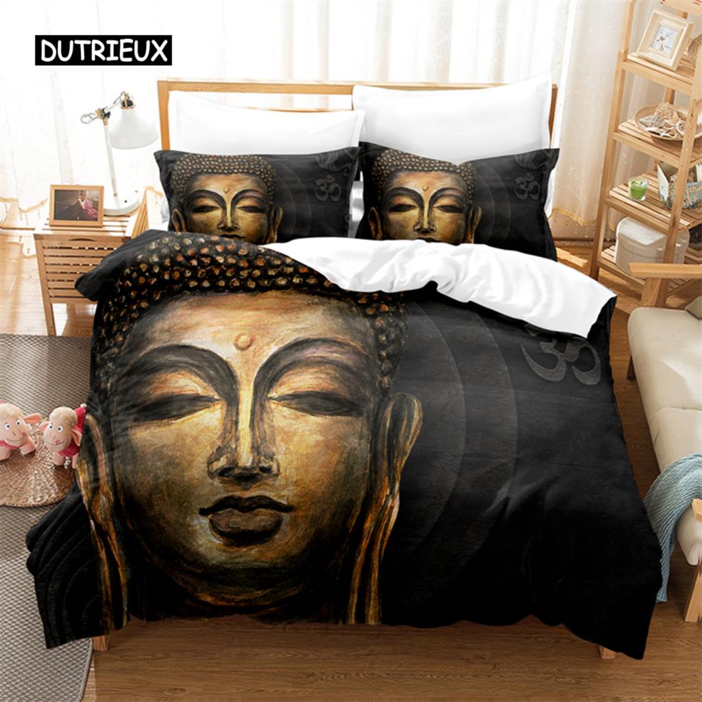 Buddha Statue Bedding Set Duvet Cover Set 3d Bedding Digital Printing Bed Linen Queen Size Bedding Set Fashion Design
