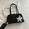 Korean Style Women's Polka Dot Bowling Bag: Large Capacity Pillow Bag for Trendy Daily Commutes