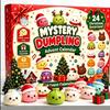 Vánoční Squishy Adventní kalendář 2026, Fidget Odpočítávací kalendář Překvapení Senzorické Fidget pro dospělé Vánoční párty Dárky