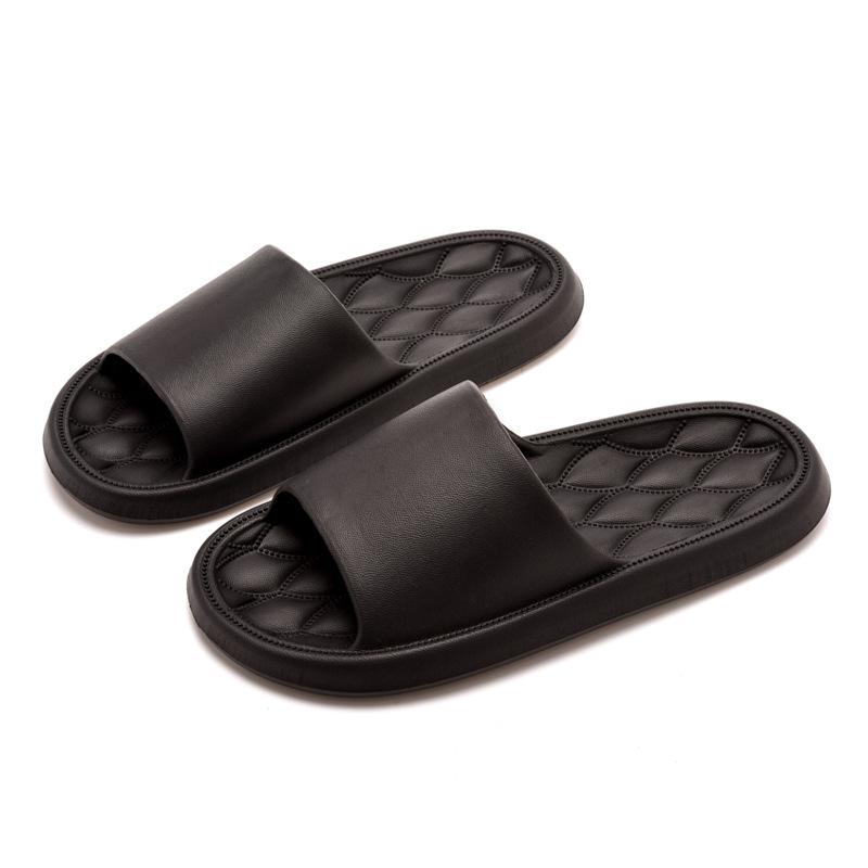 

Новые классные тапочки для мужчин и женщин для домашнего использования летом, для гостей, чтобы принять ванну в ванной, четыре сезона нескользящие домашние тапочки летом 38-39 чёрный