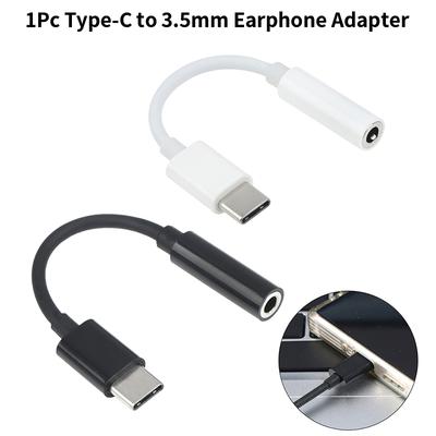 Adaptor pentru căști tip C la mufă auxiliară de 3,5 mm, splitter audio, convertor pentru căști