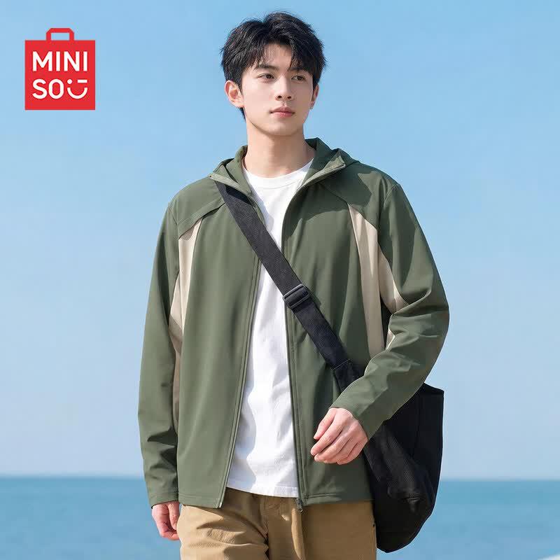 MINISO Men s Ice Silk Hooded Sun Protection Jacket XL