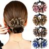 Small Floral Hair Claw Clip with Rhinestone Embellishments Decorative Hair Accessory for Updos and Styling