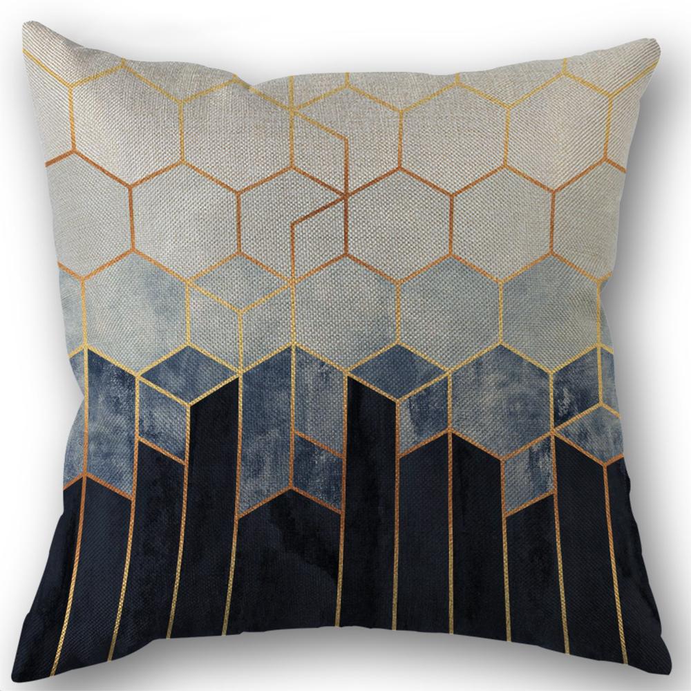 Abstract Art Pillowcase Wedding Decorative Linen Pillow Case For Home Pillow Cover 45X45(One Sides)