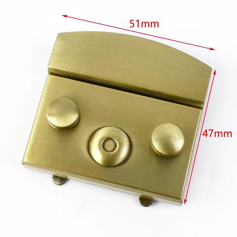 2/4Pcs Meetee Metal Lock Buckle Handbag Purse Brass Buckles Closure Spring Locks Rotating Clasp DIY Leather Crafts Accessories