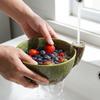 Ceramic Swirl Berry Washing Drain Bowl Dynamic Vortex Fruit Cleaning Bowl  for Vegetable Fruits