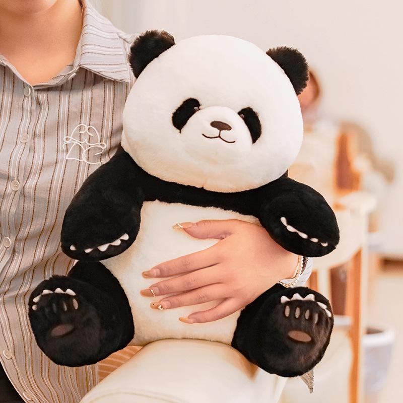 Lifelike Sichuan National for Giant Panda Huahua Plush Toy with PP Cotton Filling Huggable Stuffed Animal Doll