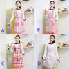 Classic Women Apron With Ruffle Pocket And Floral Roses For Kitchen And Chef Duties