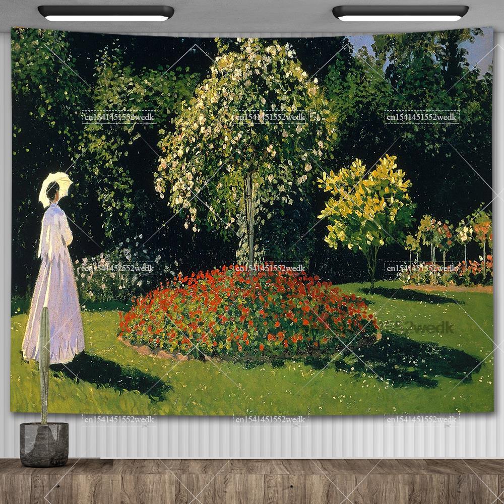 Claude Monet Lilia Wodna Obraz Olejny Gobelin Wiszący na Ścianie Estetyczny Wystrój Pokoju Dzieło Sztuki Gobelin Krajobrazowy Dekoracja Sypialni