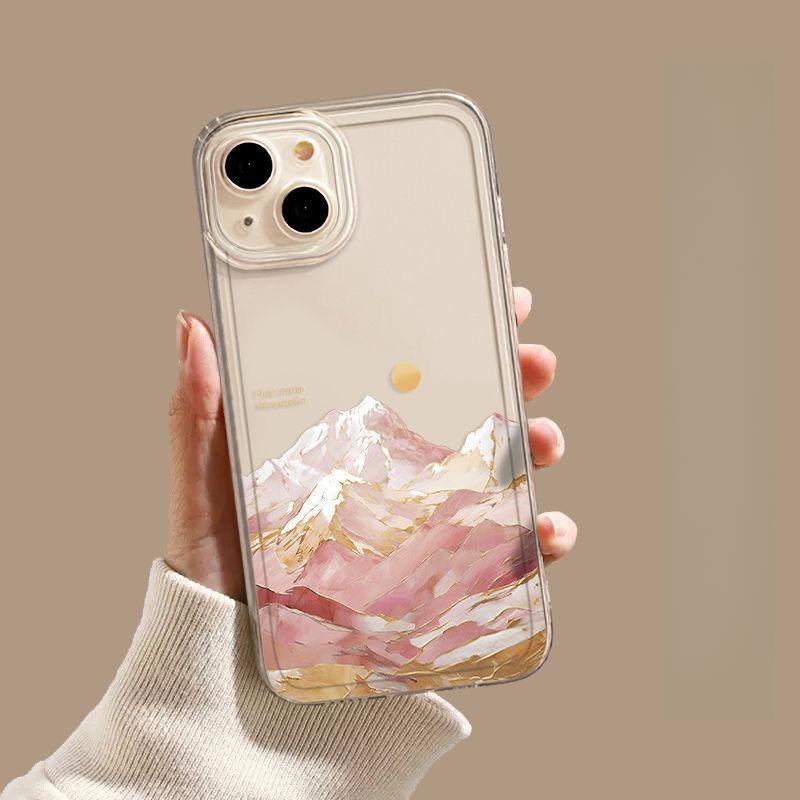 Snow Mountain of Sunrise Annapurna II Cell Phone Case For iPhone 17 16 15 11 12 14 13 Pro Max Mini XS XR 7 8 Plus Silica Cover