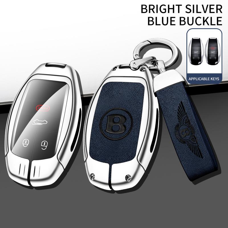 Zinc Alloy Car Key Case Cover Protection Shell For Bentley Flying Spur Continental GT Bentayga Mulsanne Keyless Auto Accessories WT0