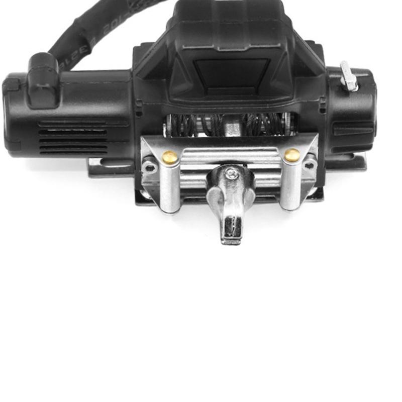 RC Model Alloy Car Electric Winch Parts for Car Toy 1/10 Accessories with Steel Cable for Model Car Accessories