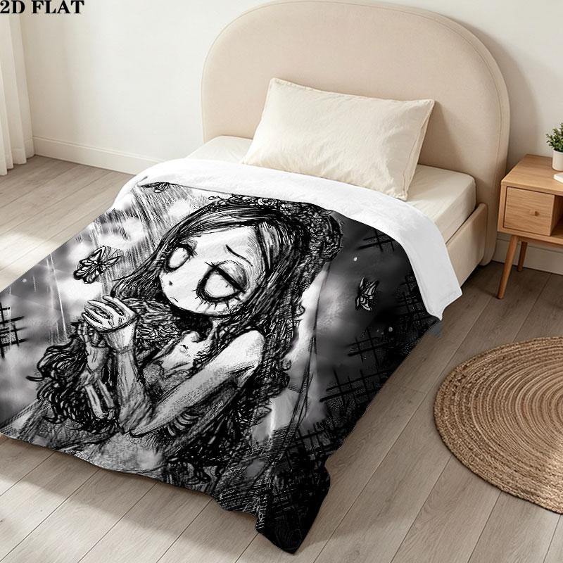 1 Stück Leichenbraut Muster Flanelldecke Geeignet für Alle Jahreszeiten Für Heimdeko Wärme Und Komfort Geschenke Feiertagsgeschenk