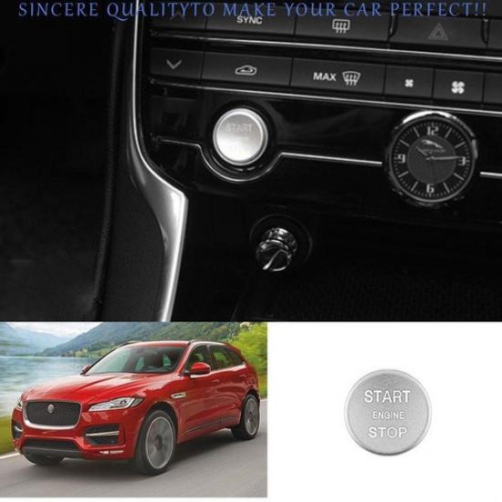 For Jaguar F-PACE 2017-2021 Silver Alloy Start Button Ignition Switch Ring Trim
