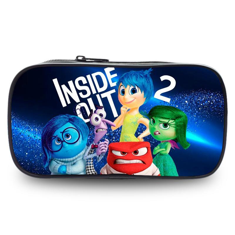 Cross Head Brain Team 2 Large Capacity Student Pencil Case - Inside Out Design