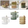 3 Layer Dried Fruit Tray Transparent Snack Plates Nuts Container for Living Room