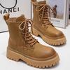 Snow boots winter new velvet thickened warm Martin boots platform short boots large cotton shoes