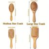 Natural Bamboo Paddle Comb Air Cushion Comb Scalp Massage Anti-static Tangle Free comb,Special for Real Hair Wigs