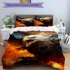 3pcs Eagle, Fire Duvet Cover Set -Includes 1 Duvet Cover and 2 Pillowcases, No Quilt Core, All-Season Home Decor  Yy251111150