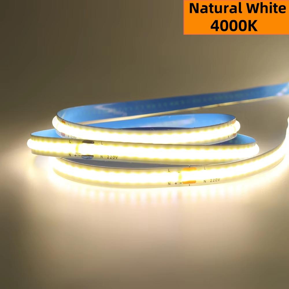 5M FOB COB LED Strip Lights 320 LEDs/m RA98 High Density Flexible Tape DC12V 3000K TO 6000K Linear Dimming For Room Decor