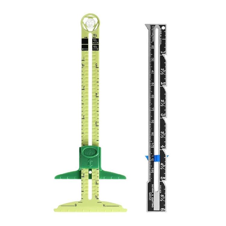 

2Pcs Sewing Gauge Sewing Measuring Tool, Sliding Gauge Measuring Sewing Ruler 1